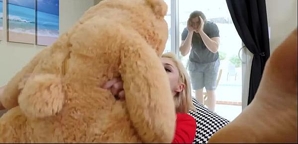  Teen Sia Lust is so fucking horny that she is having sex with a teddybear! But after all Sia prefers the real thing as is happy to fuck Michael Swayze